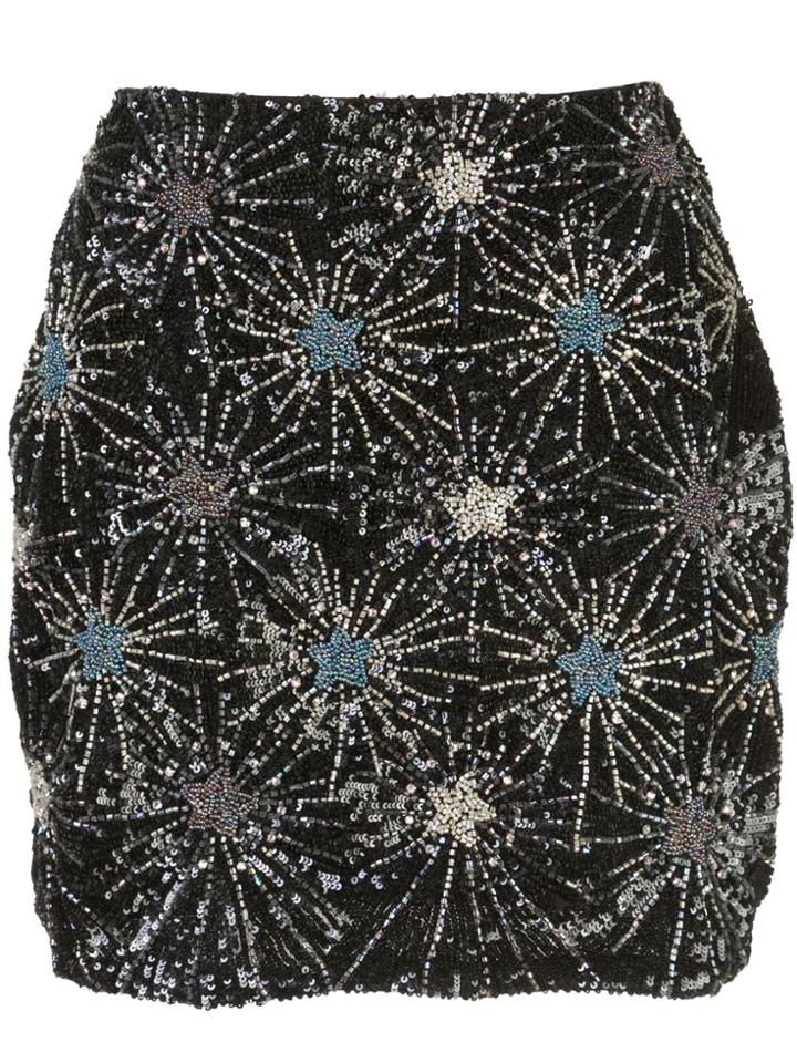 Retrofete Beaded-stars Mini Skirt - Black