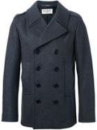Saint Laurent 'marin' Caban Jacket, Men's, Size: 52, Grey, Cotton/cupro/wool