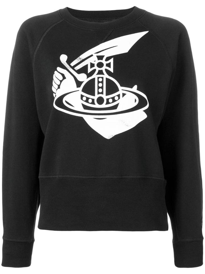 Vivienne Westwood Anglomania Logo Print Sweatshirt - Black