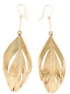 Aurelie Bidermann Swan Feather Earrings - Metallic