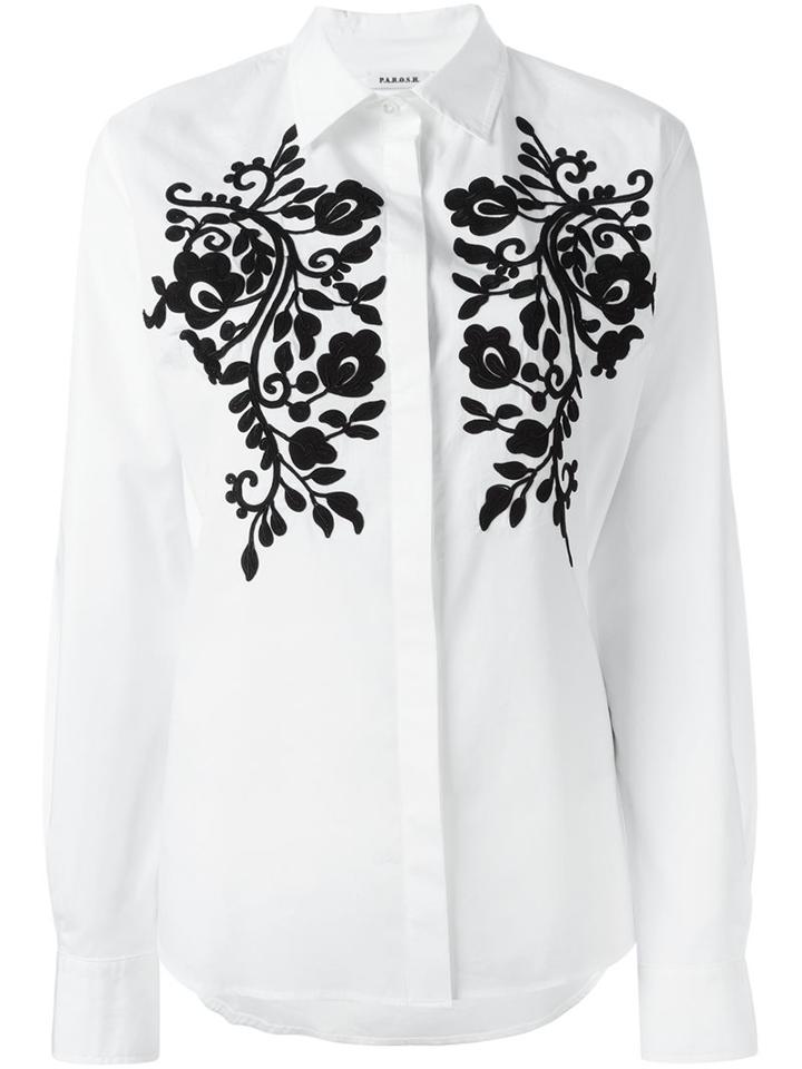 P.a.r.o.s.h. Flower Patched Shirt