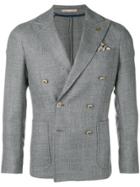 Paoloni Double-breasted Blazer - Grey