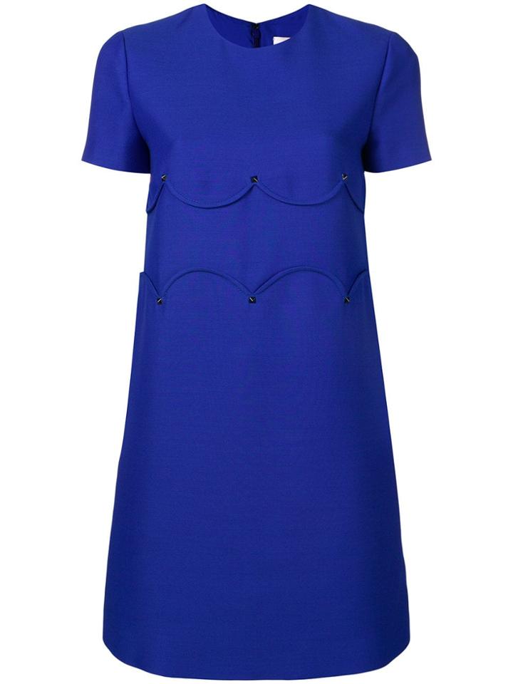 Valentino Rockstud Seam Mini Dress - Blue