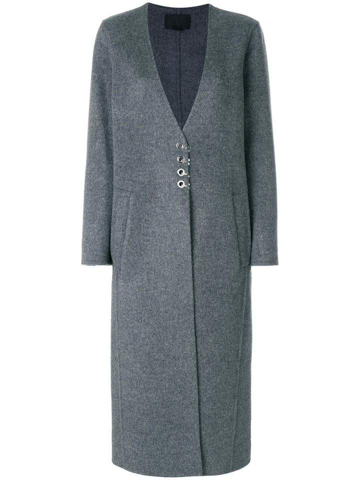 Alexander Wang Hook Fastened Coat - Grey