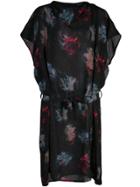 Anntian Abstract Print Mini Dress - Black