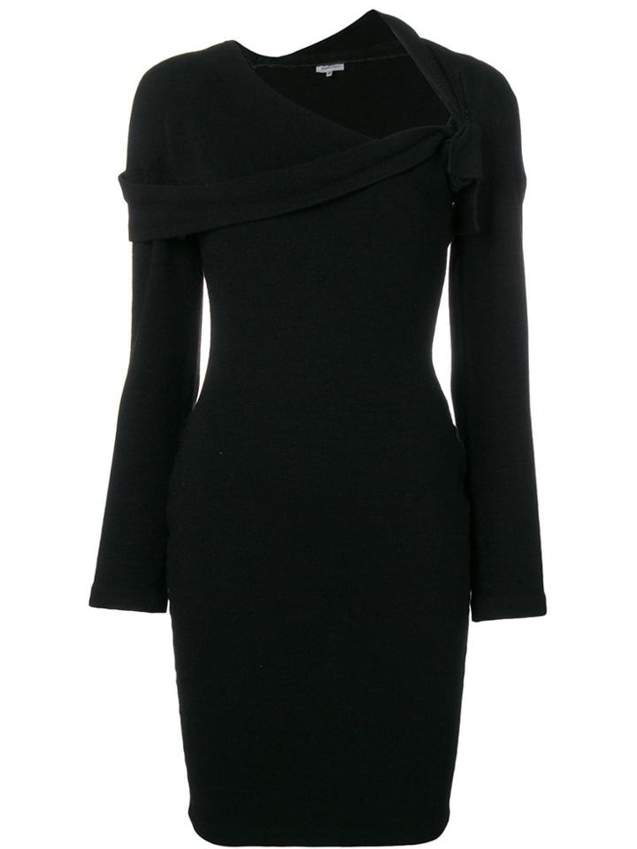 Romeo Gigli Vintage Draped Neck Dress - Black