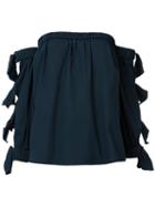 Milly - Off-the-shoulder Top - Women - Cotton/spandex/elastane/polyimide - S, Blue, Cotton/spandex/elastane/polyimide