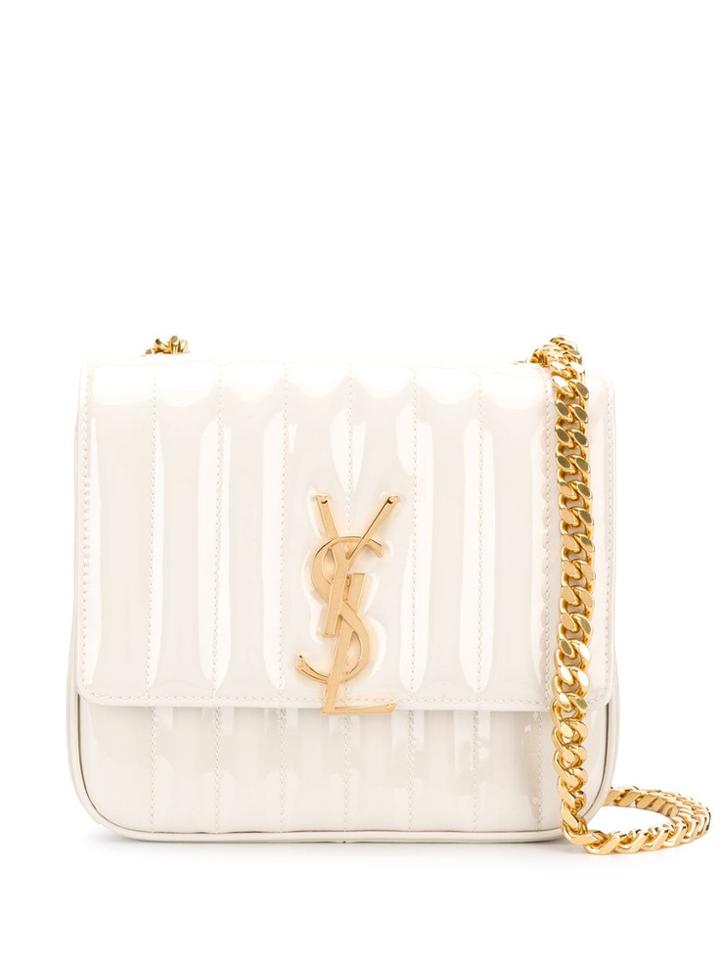 Saint Laurent Vicky Shoulder Bag - Neutrals