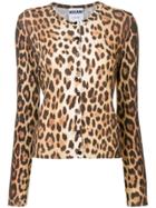 Moschino Leopard Printed Cardigan - Neutrals