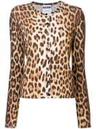 Moschino Leopard Printed Cardigan - Neutrals