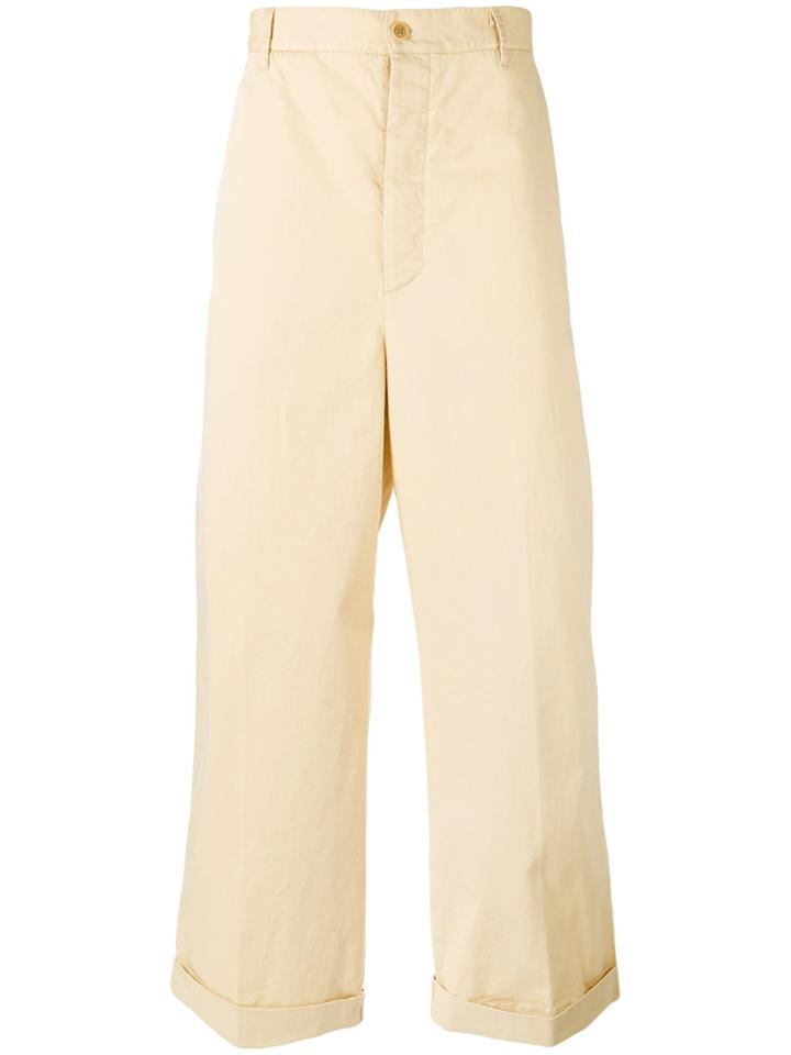 Sunnei Wide Leg Chinos - Nude & Neutrals
