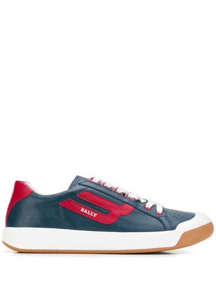 Bally Leather Logo Sneakers - Blue
