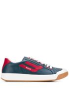 Bally Leather Logo Sneakers - Blue