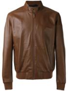Z Zegna - Bomber-style Jacket - Men - Lamb Skin/polyamide/polyester - L, Brown, Lamb Skin/polyamide/polyester
