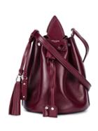 Saint Laurent - Leather Bucket Bag With Tassels - Women - Leather - One Size, Red, Leather