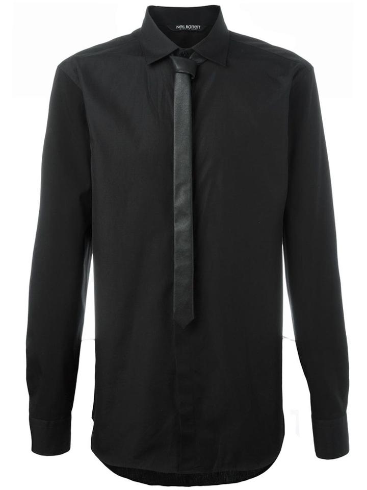 Neil Barrett Tie Detail Shirt - Black