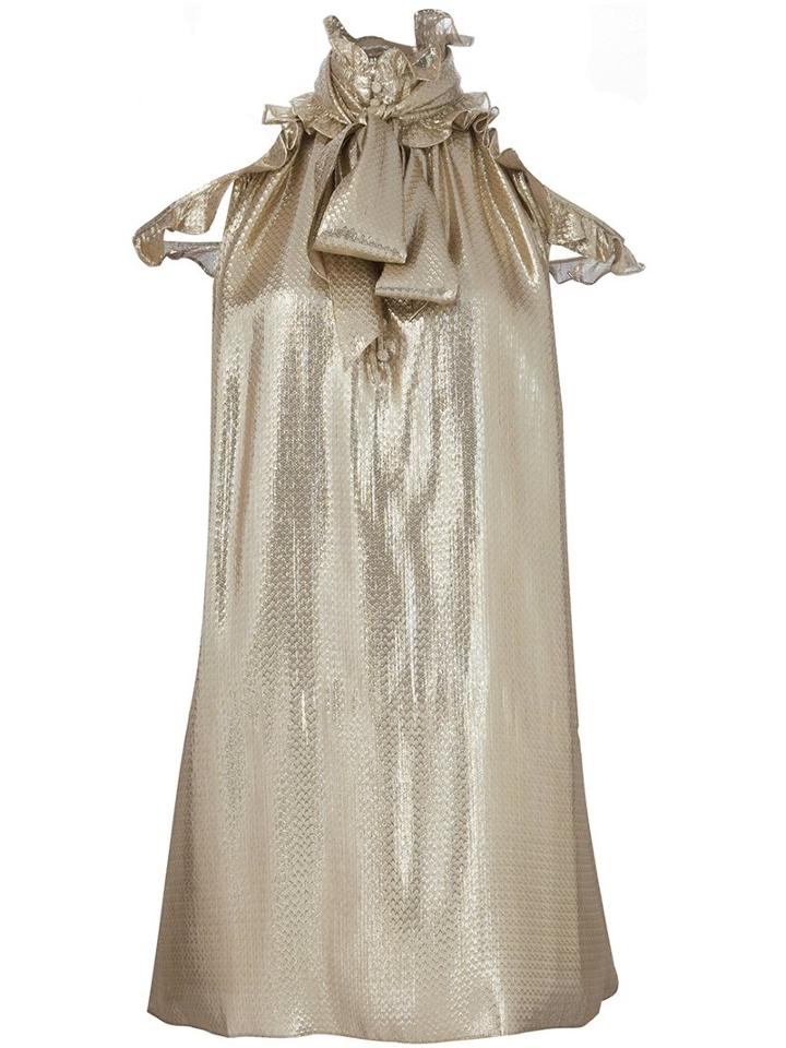 Rachel Zoe Pussy-bow Neck Dress