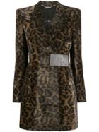 John Richmond Giacca Lunga Maculata Coat - Green