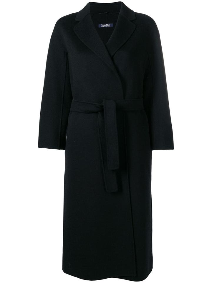's Max Mara Esturia Wrap-around Coat - Black
