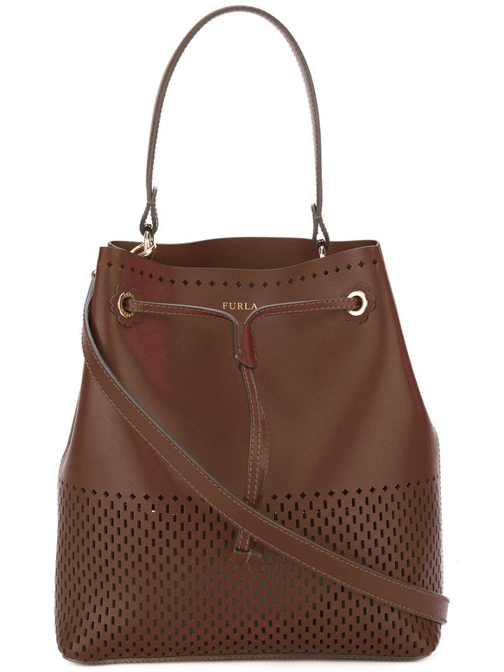 Furla Laser-cut Bucked Tote, Women's, Brown, Leather