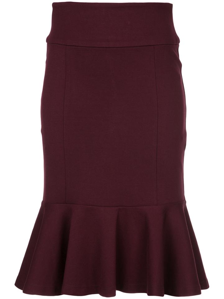 Pierre Balmain Peplum Skirt - Red