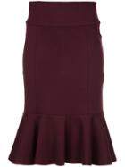 Pierre Balmain Peplum Skirt - Red