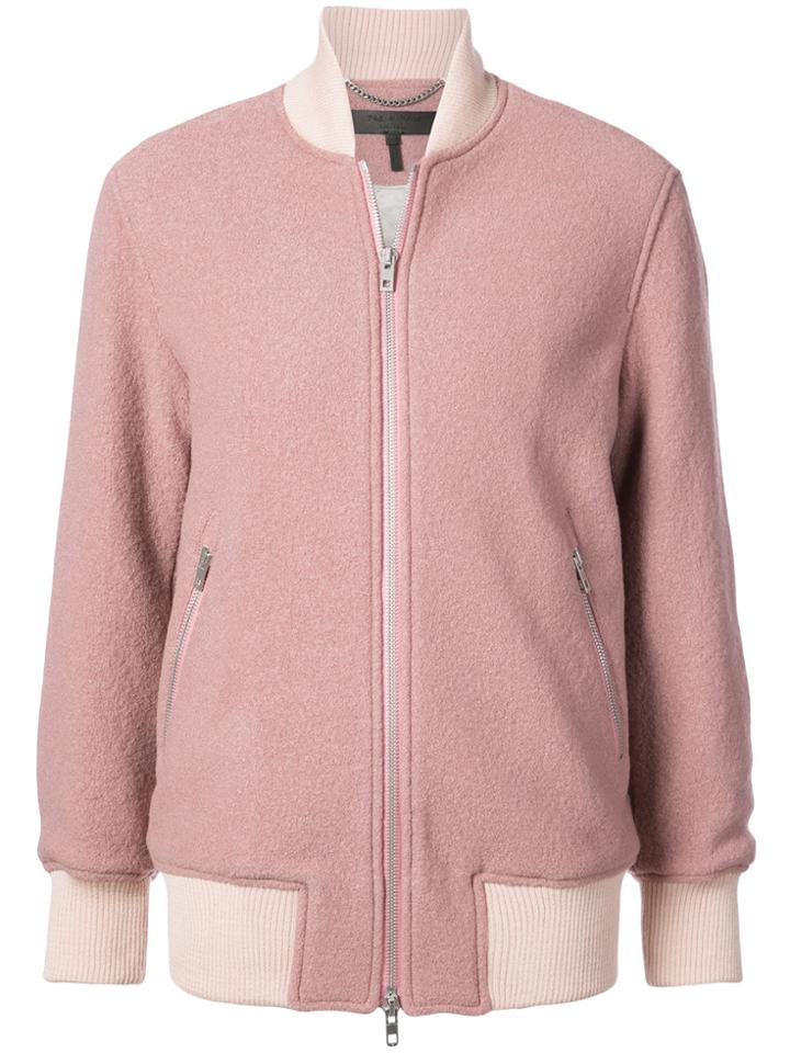 Rag & Bone Boxy Zip Jacket - Pink & Purple