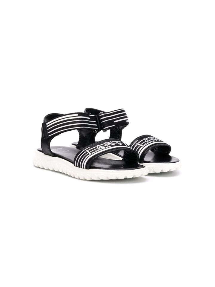 Lanvin Enfant Teen Logo Open-toe Sandals - Black