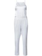 Fleur Du Mal Lounge Overalls, Women's, Size: Medium, White, Silk