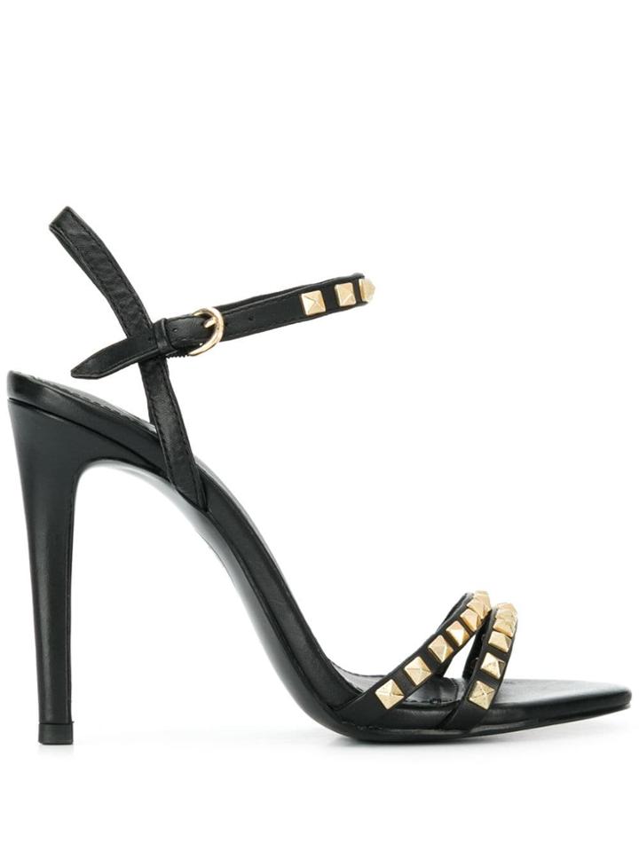 Ash Glam Studded Sandals - Black
