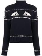 Alexa Chung Horses Knitted Sweater - Blue