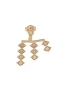 Azlee Triple Burst Diamond Earring, Women's, Metallic