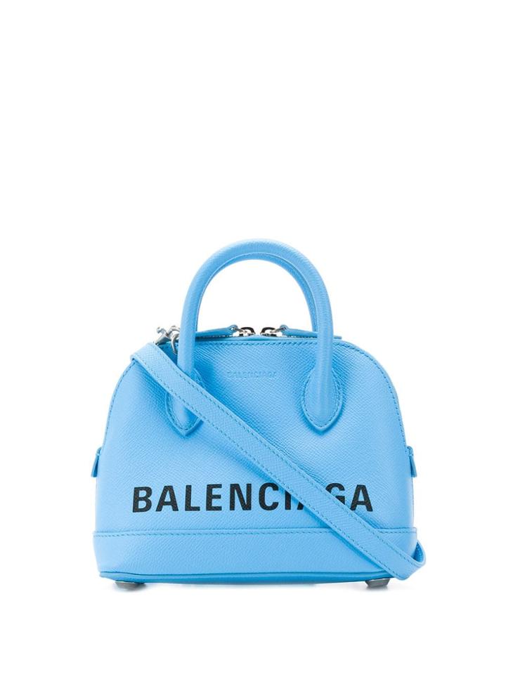 Balenciaga Ville Top Handle Xxs Aj Tote - Blue