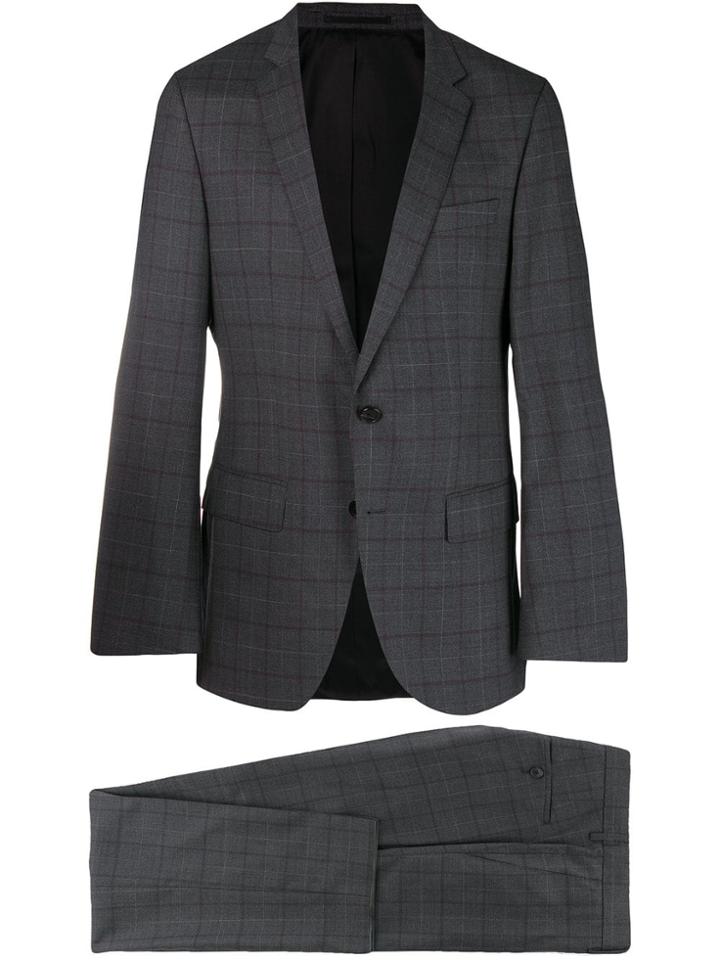 Boss Hugo Boss Checked Two Piece Suit - Grey