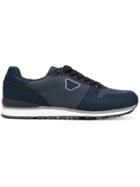 Armani Jeans Panelled Sneakers - Blue