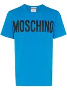 Moschino Logo Print Cotton T-shirt - Blue