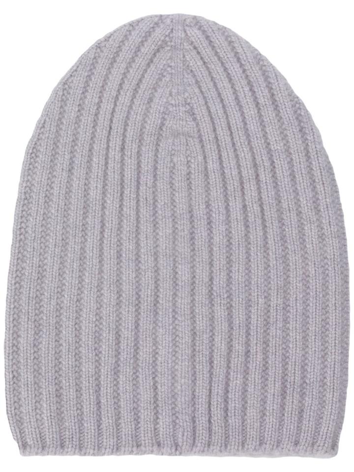 Barrie Knitted Beanie Hat - Grey
