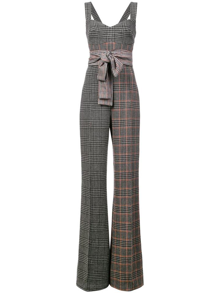 Silvia Tcherassi Check Pattern Jumpsuit - Grey