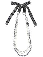 's Max Mara Pearl-effect Necklace - Black
