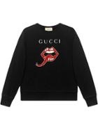Gucci Mouth Jersey Sweatshirt - Black