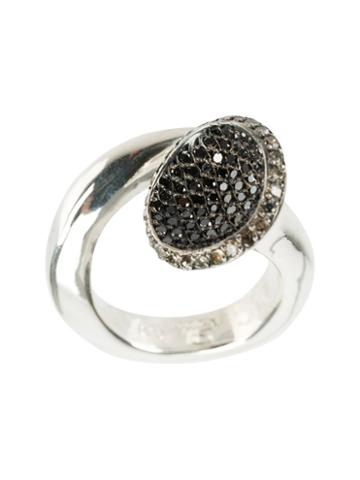 Rosa Maria Cognac Diamonds Ring, Women's, Size: 56, Metallic, Silver/diamond/black Diamond
