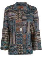 Missoni Vintage 2000's Abstract Pattern Jacket - Blue