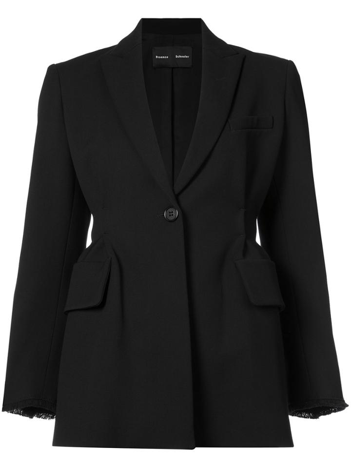 Proenza Schouler Single Breasted Waisted Jacket - Black