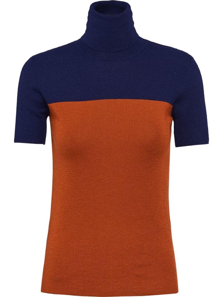 Prada Colour Block Knitted Top - Brown