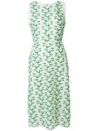 Giambattista Valli Leaf Embroidered Midi Dress - Green