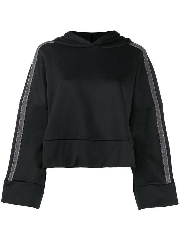 Fabiana Filippi Glitter Stripe Hoodie - Black