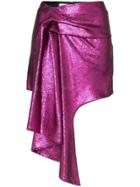 Halpern Asymmetric Hem Mini Skirt - Purple