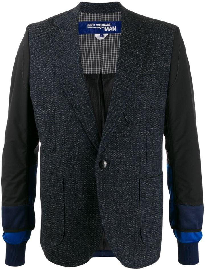 Junya Watanabe Man Contrast Sleeves Blazer - Blue