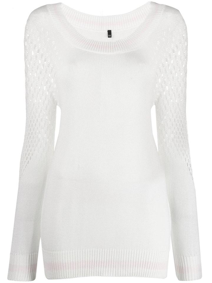 Mr & Mrs Italy Mesh Detail Sweater - White