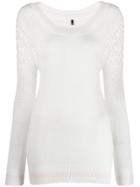 Mr & Mrs Italy Mesh Detail Sweater - White